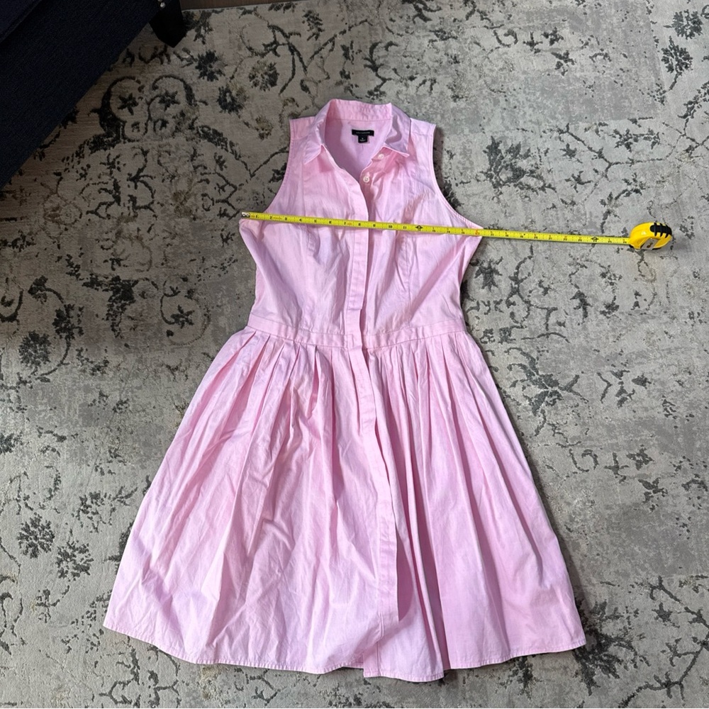 Ann Taylor Pink Sleeveless Shirtdress